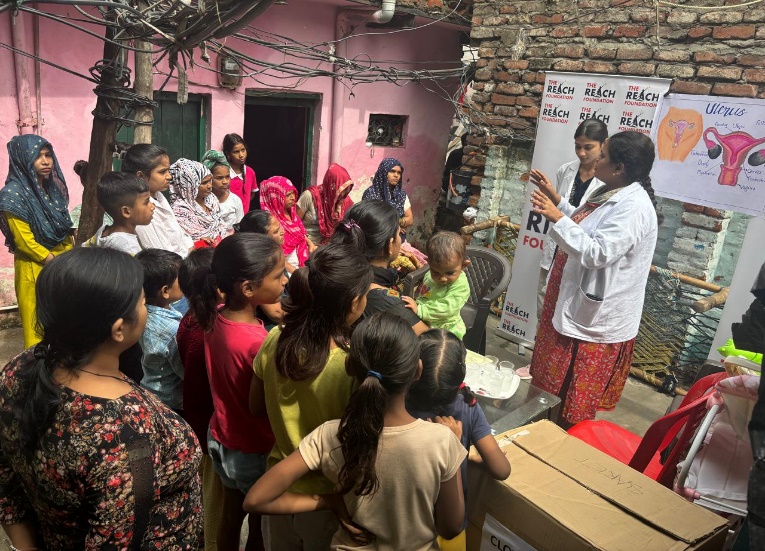 PCOS Awareness Session & Donation of Sanitary Pads in Village